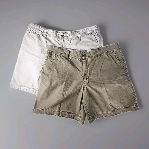 Columbia Other - Lot 2 Columbia Men's 40W/8L Cargo‎ Shorts Khaki & Stone Outdoor Hiking Classic